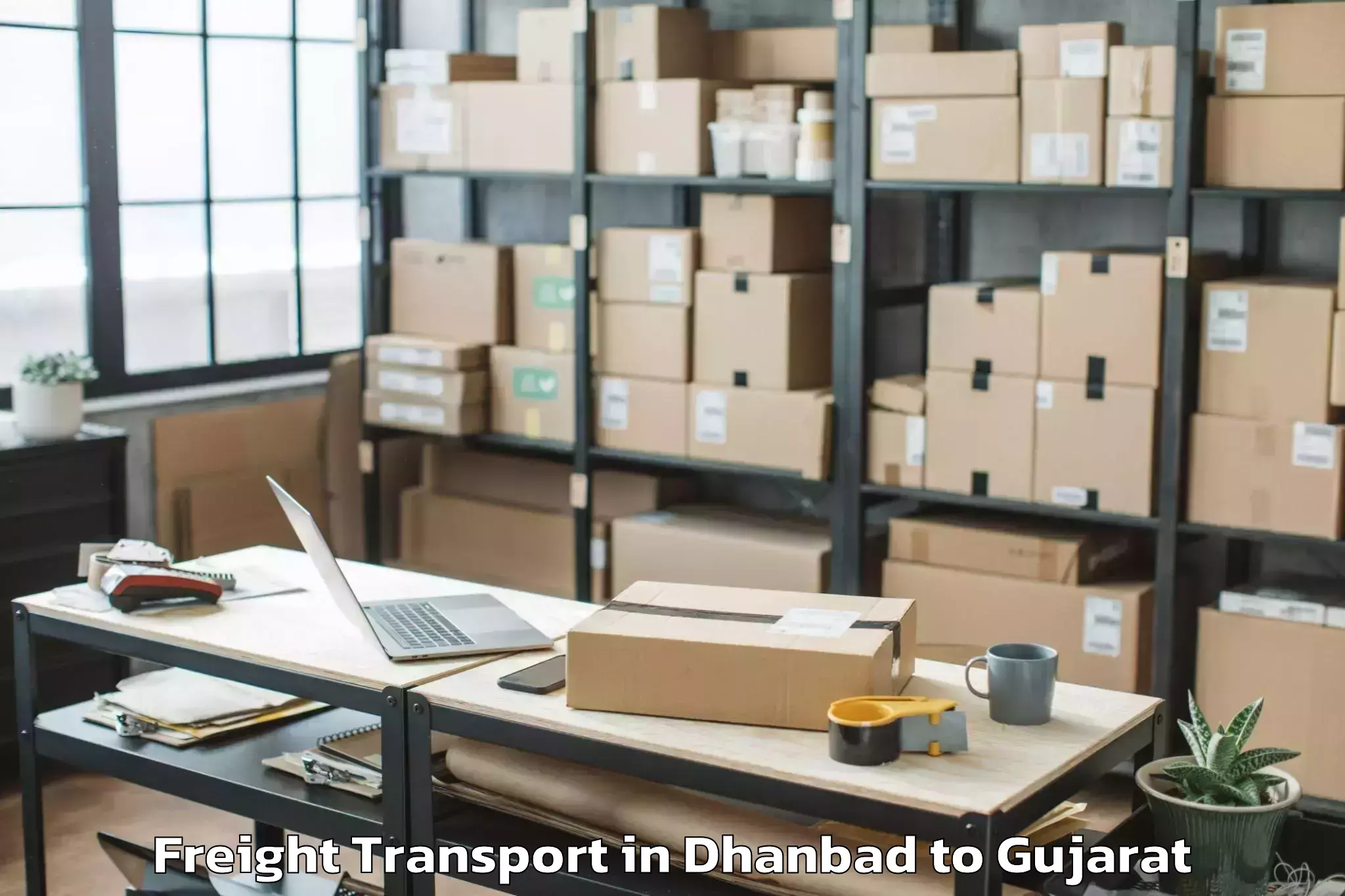 Hassle-Free Dhanbad to Jamkandorna Freight Transport